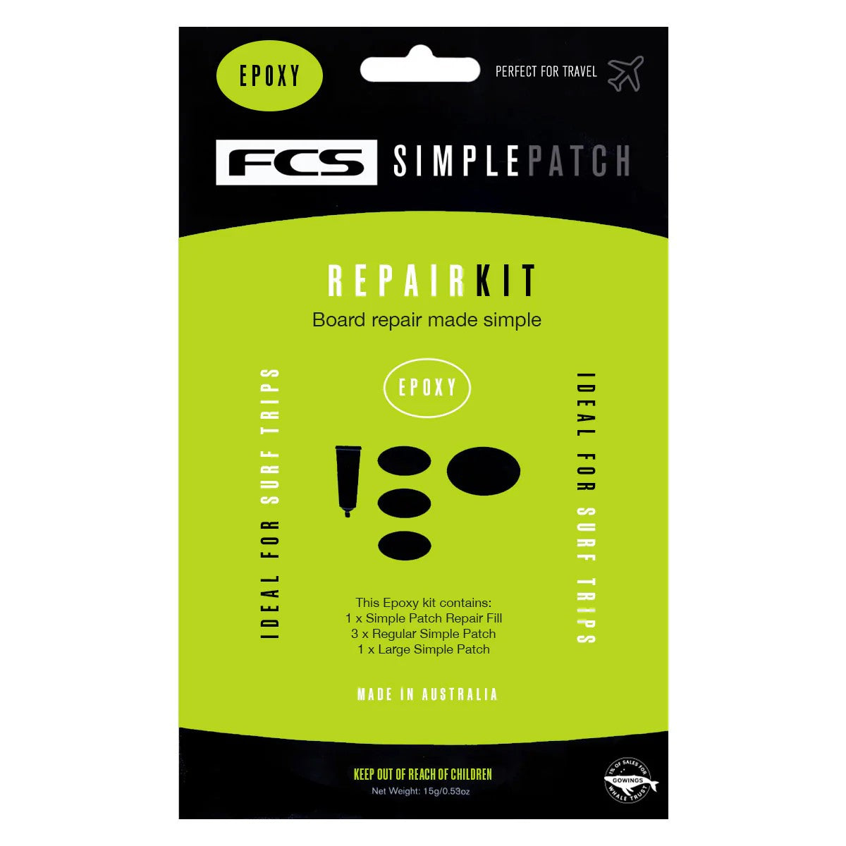 FCS Simple Patch Surfboard Repair Kit